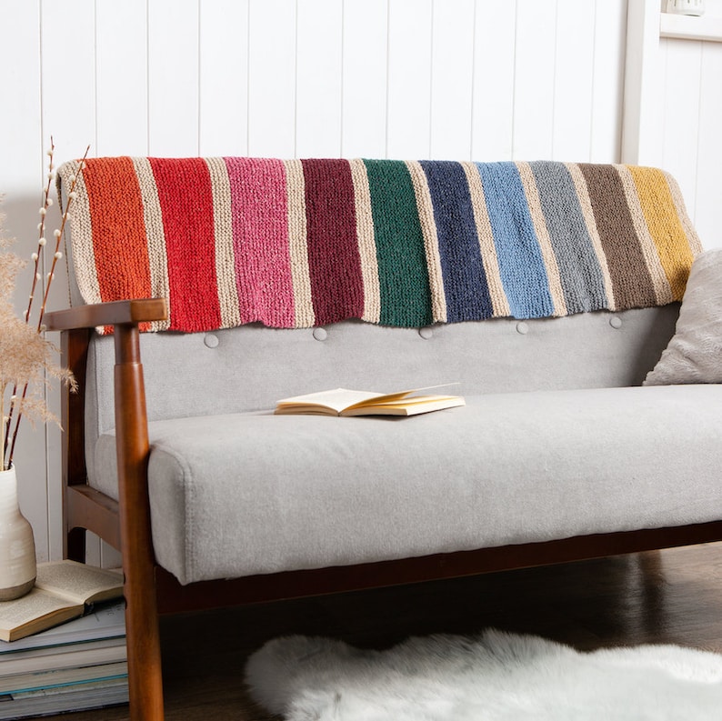 Blanket Knitting Kit. Beginners Knit Kit. Learn to Knit. Easy Etsy