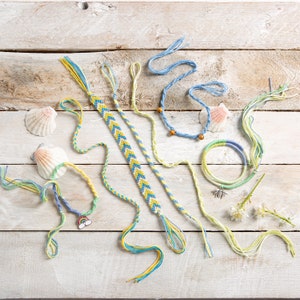 Friendship bracelet kit for kids & teens. Sunny Days Coloured Friendship Bracelet Pack By Wool Couture