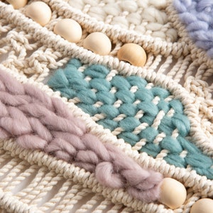 Beginners Macrame Weave Kit. Easy macrame wall hanging. Learn to weave. Learn to macrame with Wool Couture. image 3