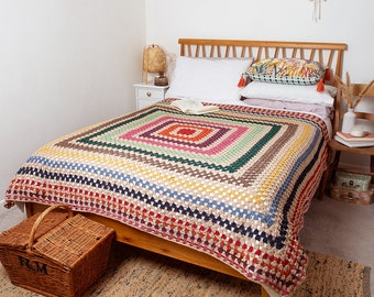 Giant Granny Square Blanket Crochet Kit.