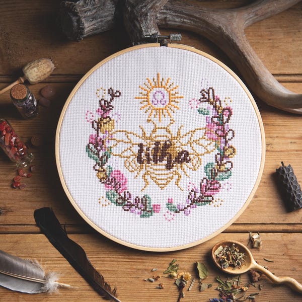 Litha Cross Stitch Kit - Crafting the Wheel of the Year