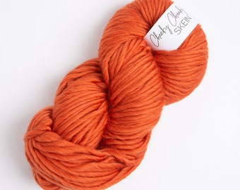 Cinnamon Super Chunky Yarn. Cheeky Chunky Yarn by Wool Couture. 200g Skein Chunky Yarn in Cinnamon. Pure Merino Wool.