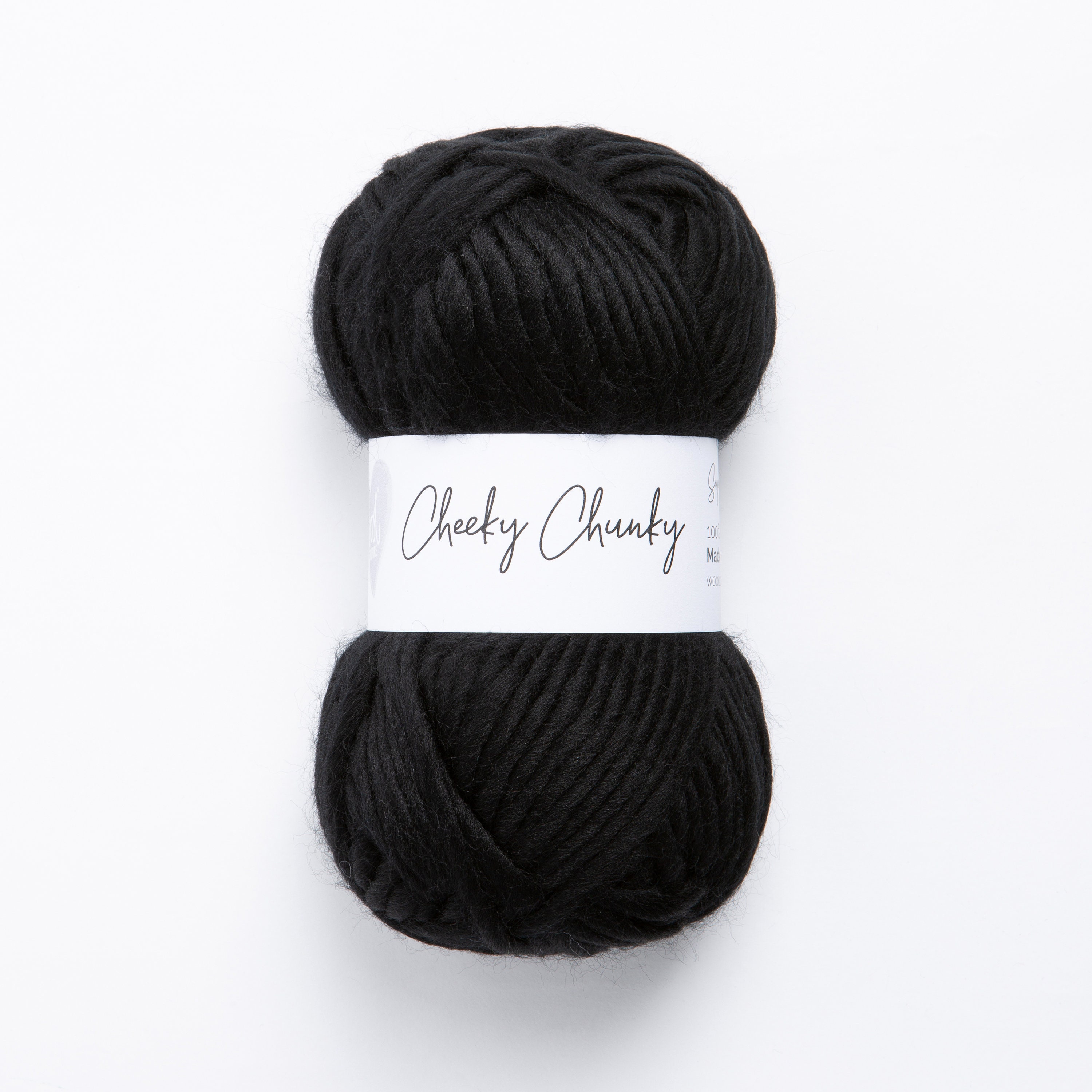 Black Super Chunky Yarn. Cheeky Chunky Yarn by Wool Couture. 100g Ball Chunky  Yarn in Black Charcoal Pure Merino Wool. 