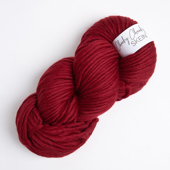 Ruby Super Chunky Yarn. Cheeky Chunky Yarn by Wool Couture. 200g Skein  Chunky Yarn in Ruby Red. Pure Merino Wool. 