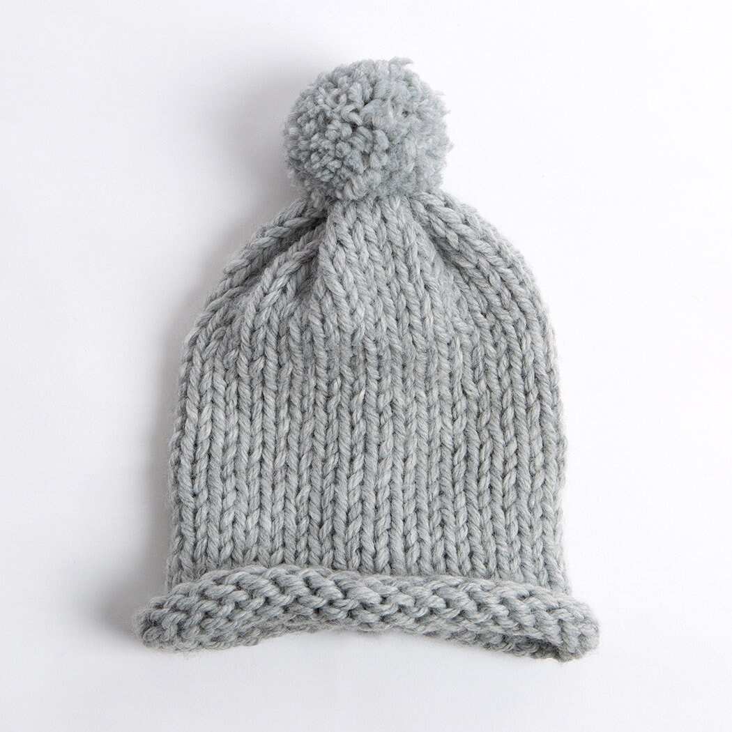 Pom Pom Hat & Scarf Beginner Basics Knitting Kit - Home & Craft