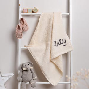 Personalised Baby Blanket. Beginner Baby Knitting Kit