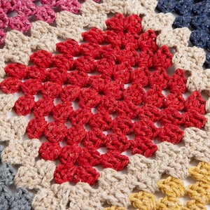 Blanket Crochet Kit for Beginners. Granny Square Crochet Throw. Catalonia Granny Squares Blanket Crochet Kit by Wool Couture. image 3