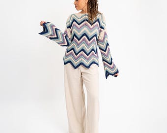 Striped Chevron Jumper Easy Crochet Kit