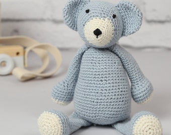 Crochet Kit - Peter the Bear. Beautiful Amigurumi Kit. Easy Crochet Kit to make a Teddy. Presented in a Gift Box by Wool Couture.