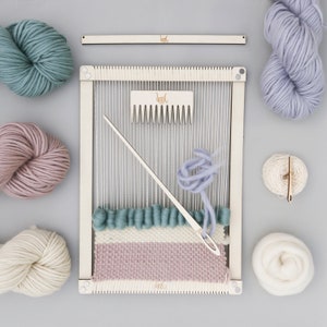 Weaving Loom Kit. Large lap loom. Learn to frame weave, tapestry. Beginners learn to weave.