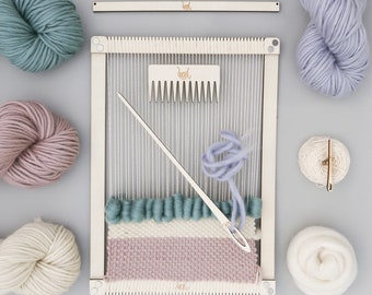 Weaving Loom Kit. Large lap loom. Learn to frame weave, tapestry. Beginners learn to weave.