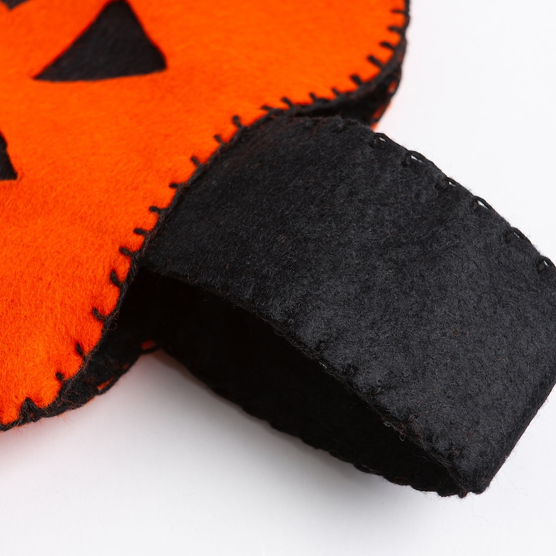 Pumpkin Trick Or Treat Bag Felt Craft Kit Easy Halloween Craft Kit Wool Couture image 7