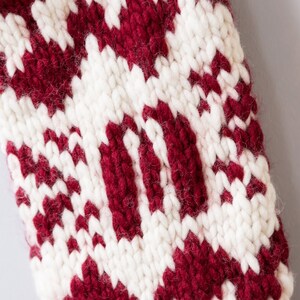 Christmas Stocking Knitting Kit. Personalised Christmas Knit Kit. Intermediate knitting pattern by Wool Couture. image 2