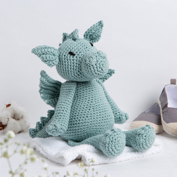 Dom The Dragon Crochet Kit | Easy Dragon Toy DIY | Dragon Pattern By Wool Couture