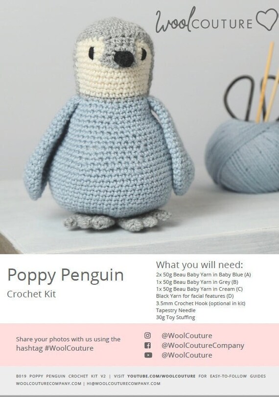 Poppy The Penguin Crochet PDF Pattern. Beautiful Amigurumi Pattern.