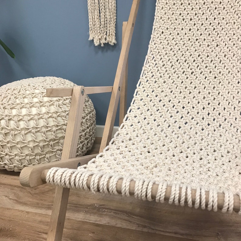 Deckchair Macrame Kit. Beginners Macrame Garden Deck Chair. - Etsy