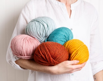 Super Chunky Merino Yarn.  Super Bulky Weight Yarn.
