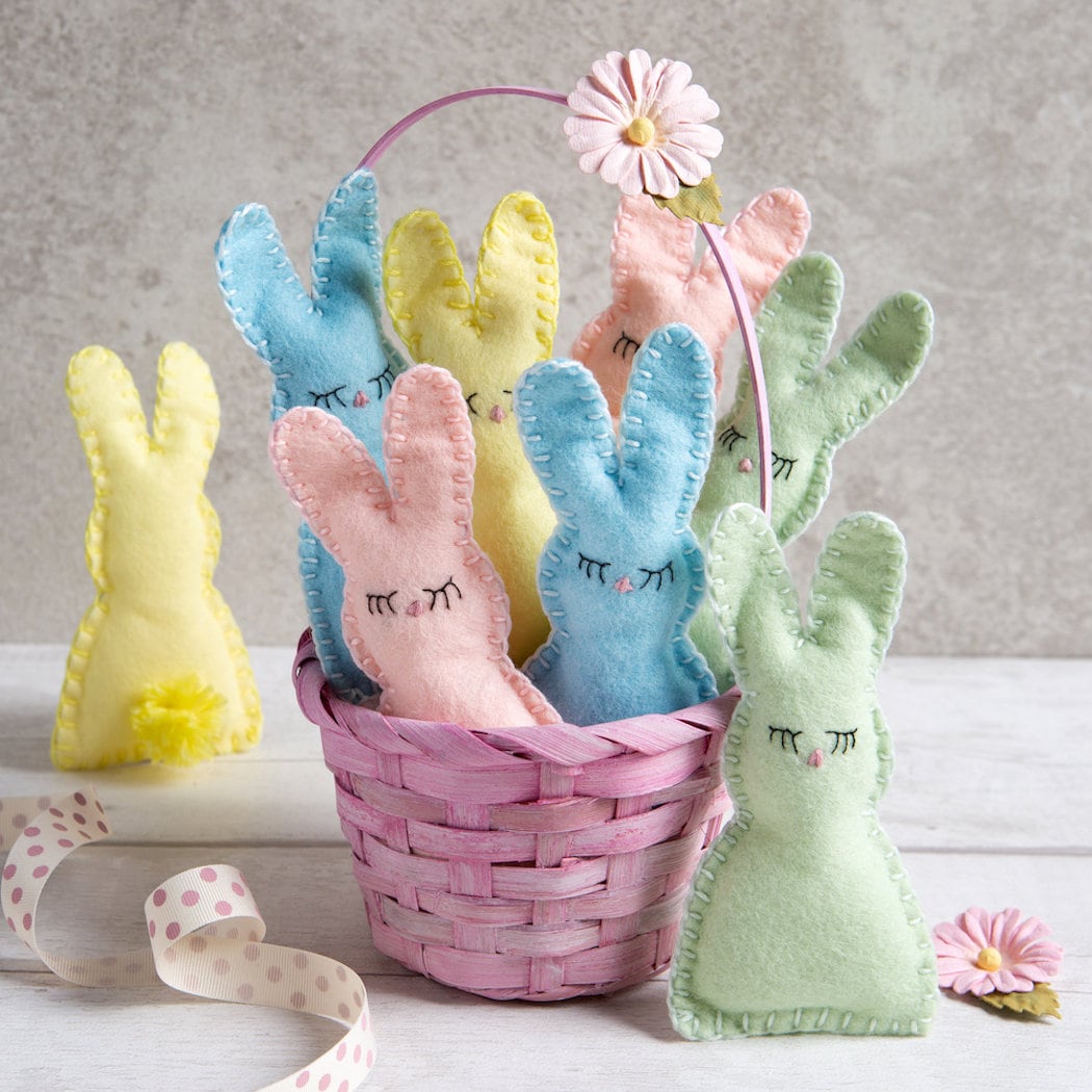 Easter Felt Craft Kit 8 Bunnies | Felting Craft Kid | School Holidays Crafting