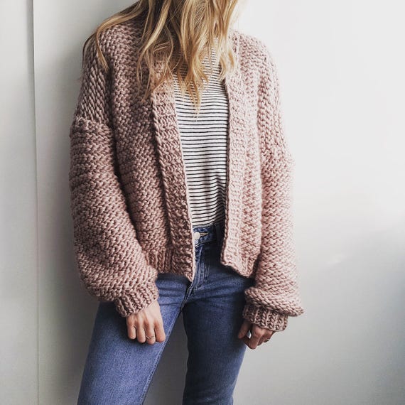 DIY Knitting Kit. Oversized Cardigan Sweater Jumper cardigan.
