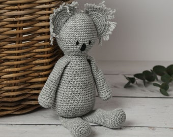 Animal Crochet Kit. Easy Level Crochet Kit. Grace the Koala Crochet Pattern By Wool Couture. Newborn Gift