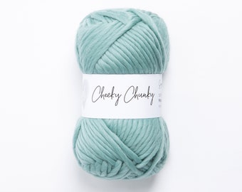 Teal Super Chunky Yarn.  Cheeky Chunky Yarn by Wool Couture. 100g Ball Chunky Yarn in Teal Green.  Pure Merino Wool.