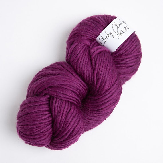 Damson Super Chunky Yarn. Cheeky Chunky Yarn by Wool Couture. 200g Skein  Chunky Yarn in Damson Purple. Pure Merino Wool. 