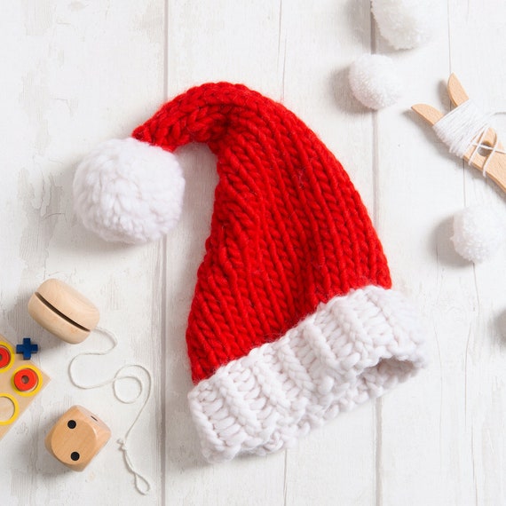Bonnet de Noël en tricot rouge pour enfant et parent – Three Hugs -  Puériculture, Mode et Accessoires de bébé