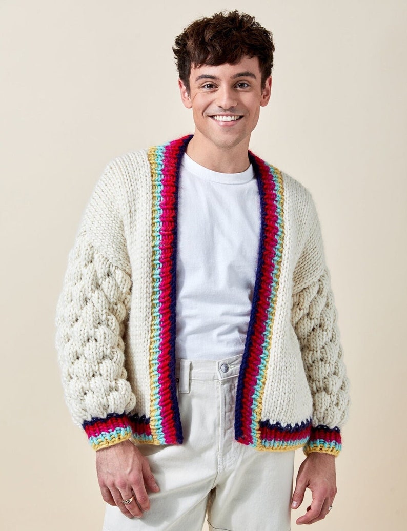 Made With Love by Tom Daley Cuddle Cardigan Knitting Kit Etsy