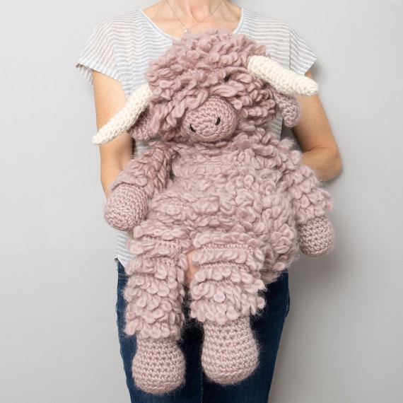 Cow Crochet Kit. Giant Amigurumi Cow Toy. Bonnie the Cow Crochet Pattern.  Advanced Crochet Kit by Wool Couture 
