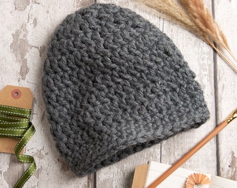Easy Hat Crochet Kit. Hat Crochet Kit. Winter Hat. Simple Crochet Kit. Pattern by Wool Couture