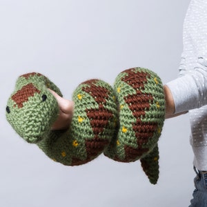 Giant Snake Crochet Kit. Sylvia Snake Amigurumi Super Chunky Crochet Kit. Intermediate crochet pattern by Wool Couture image 1