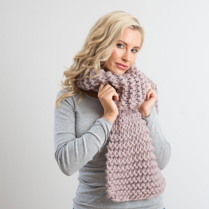 Scarf Knitting Kit for beginners. Eloise Chunky Scarf Knit Etsy