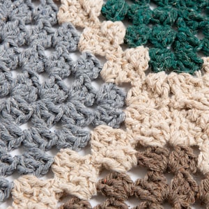 Blanket Crochet Kit for Beginners. Granny Square Crochet Throw. Catalonia Granny Squares Blanket Crochet Kit by Wool Couture. image 2