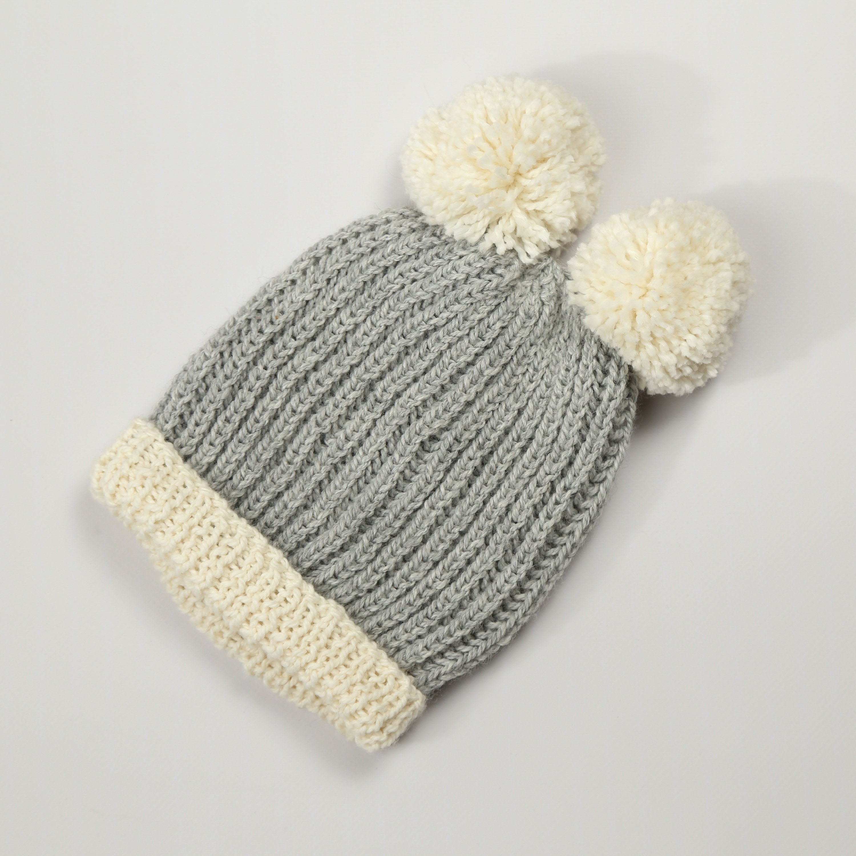 Baby Knitting Kit. Pompom Hat Knit Kit. Pom Pom Hat Knitting Etsy UK