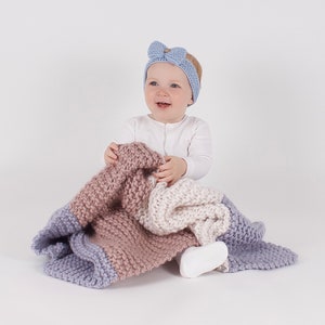 Baby Blanket Knitting Kit. Zoe Baby Blanket. Beginners Knitting Pattern By Wool Couture. Newborn Gift