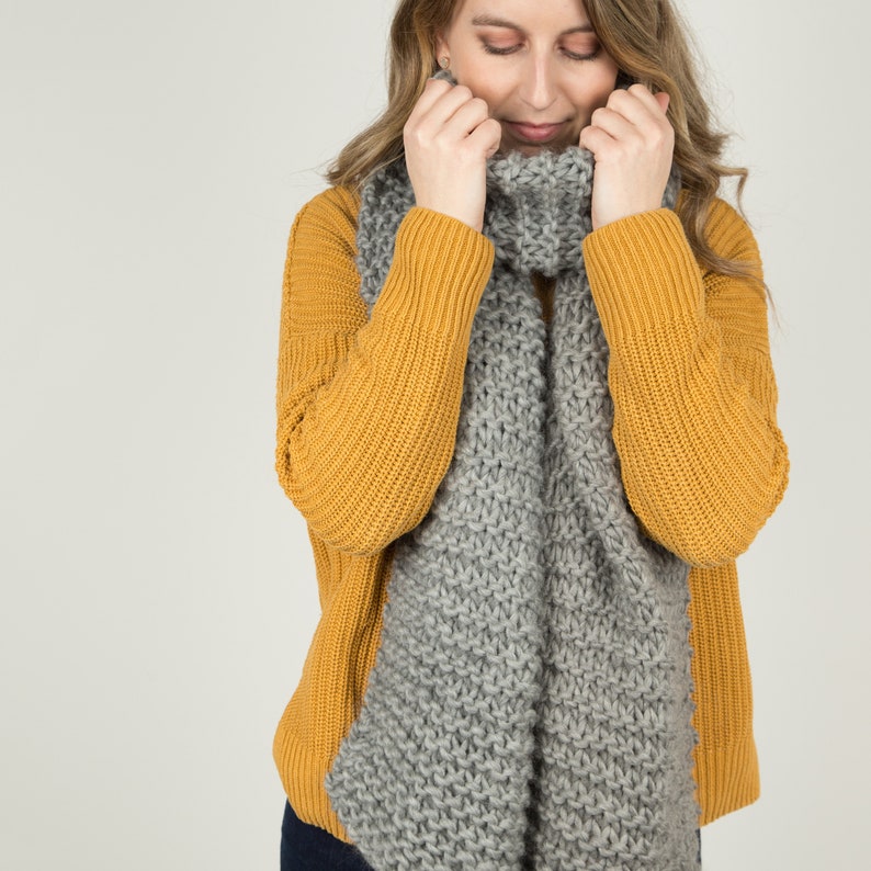 Kit de tricot pour débutants. Linda Chunky Scarf Knit Kit. Etsy France