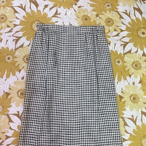 Vintage Houndstooth Pencil Skirt // Size 12