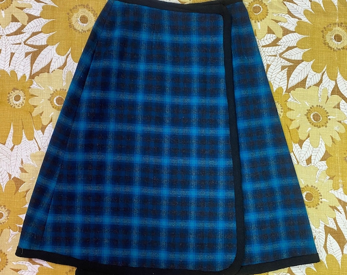 Vintage Pendleton Woolen Mills Wrap Wool Tartan Skirt