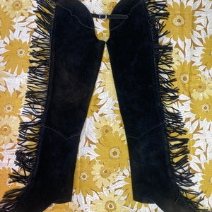 Vintage 1980’s Fringed Leather Suede Chaps