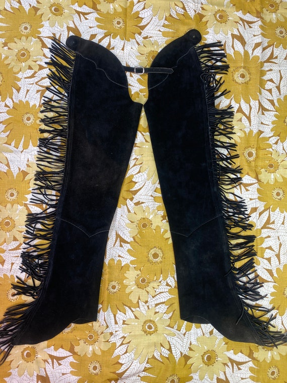 Vintage 1980’s Fringed Leather Suede Chaps