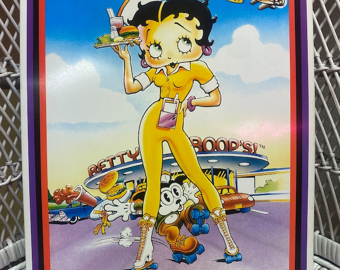 Vintage Betty Boop Tin Bar Sign