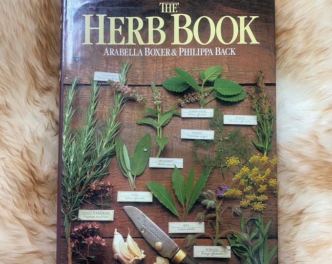 Vintage coffee table hardback copy of, The Herb Book (1980)