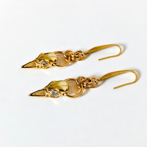 Raven Crow Skull Earrings | Dangle Earrings