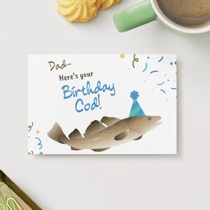 Birthday Card for Dad | Funny Card for Dad | Printable & Ready to Print PDF | Instant Download | Punny Birthday Cod | Fishing Card for Dad