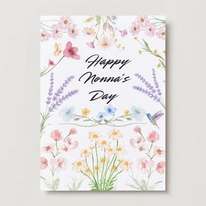 Cartão de Dia das Mães para Nonna | Cartão para Vovó Italiana | PDF para impressão e pronto para imprimir | Download instantâneo | Cartão de última hora para o Dia da Vovó