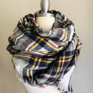Oversized Scarf,Winter Blanket Scarf,Blanket Scarf Plaid,Chunky Scarf,Warm Scarf,Oversized Blanket Scarf,Flannel Scarf,Wrap Stylish Scarf