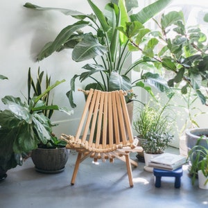 1 Ash Pioneer Chair/Patio Chair/Indoor/Outdoor/Wood Chair/Folding Chair/Rope Folding Chair/Folding/Deck Furniture/Porch Chair/Rope Chair