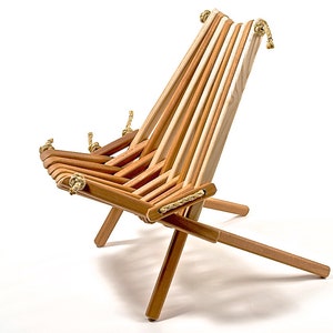 Pair Ash Combination Pioneer Chair/Patio/Deck/Dock/Wood/Folding/Rope/ Chair/Porch/Chair/Furniture/Chic/Adirondack/Belize/Indoor/Outdoor