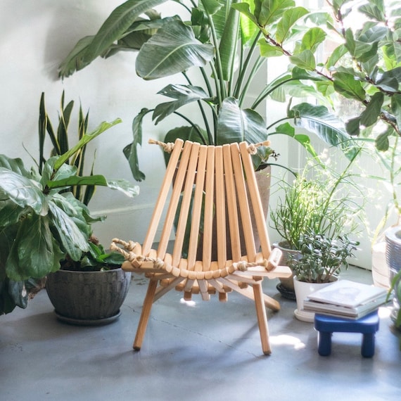 Pine Chair Folding Chair Portable Chair Decorative Etsy
