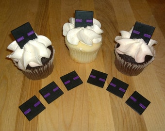 Miner Inspired MC Face CupCake Toppers
